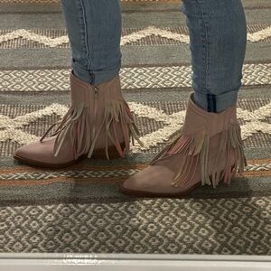 Lawless Fringe Suede Western Boot size 7.5